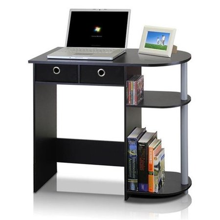 HIGHKEY Go Green Home Laptop Notebook Computer Desk-Table; Black; Grey & Black - 28.5 x 31.5 x 15.6 in. LR375156